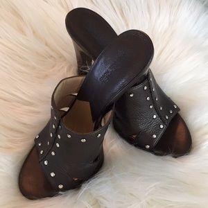 MICHAEL KORS - Chocolate Brown Studded Heels